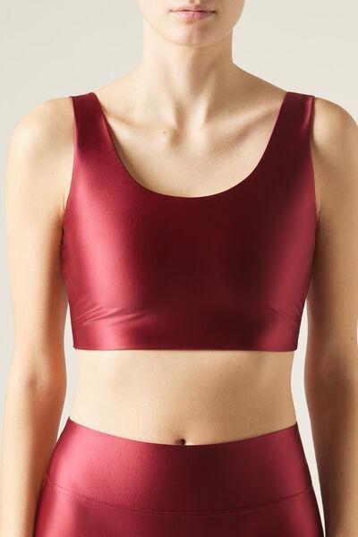 Red Plain Crop Top, , large image number 1