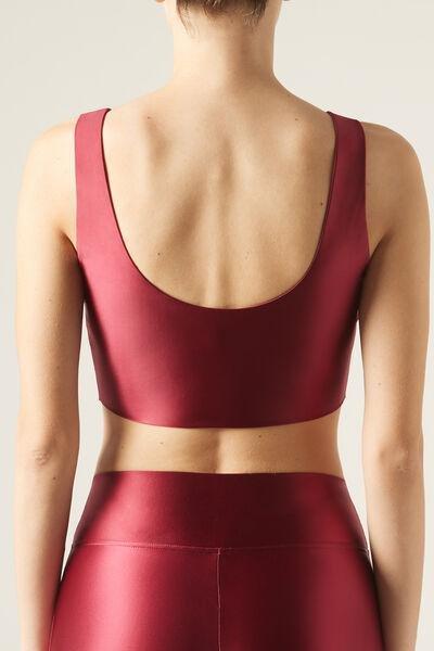 Red Plain Crop Top, , large image number 2