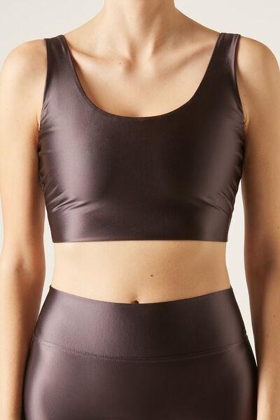 Super Shine Plain Crop Top, , large image number 1