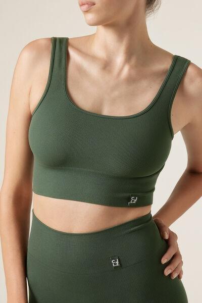 Green Seamless Sports Top, 5501_032F, large image number 0