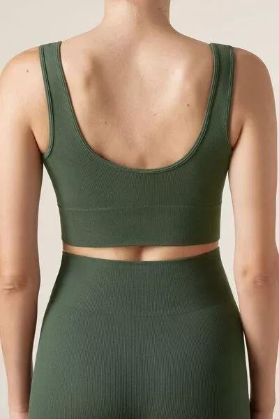 Green Seamless Sports Top, 5501_032F, large image number 2