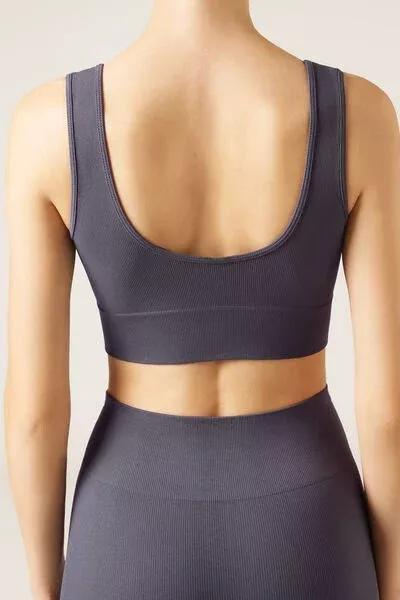 Grey Seamless Sports Top, 5501_830C, large image number 2