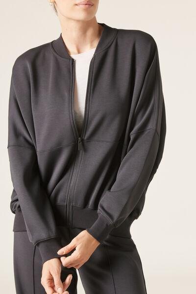 Grey Oversized Casual Sweatshirt, 5501_016F, large image number 0