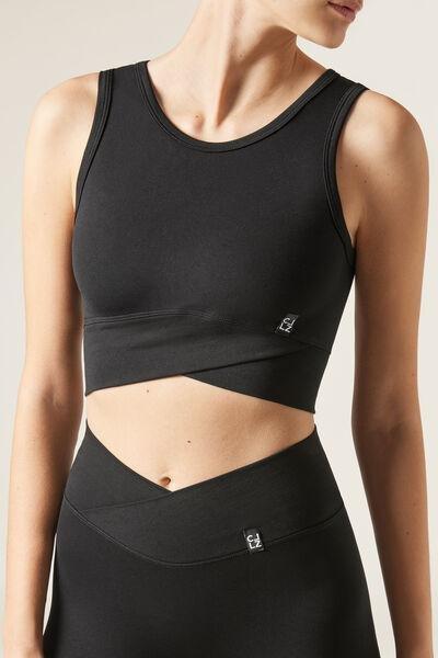 Black Seamless Top, , large image number 0