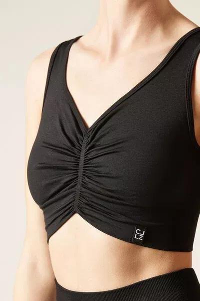 Black Scrunch Top, Black, large image number 3