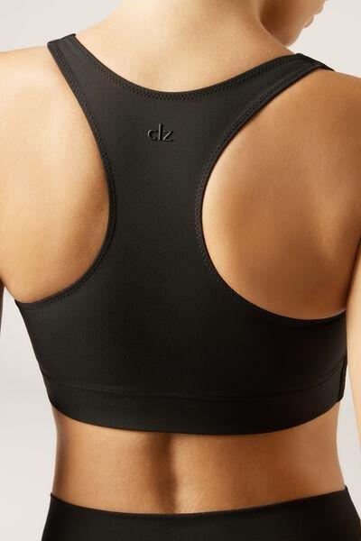 Black Compact Sculpt Stretch Cotton Top, Black, large image number 4