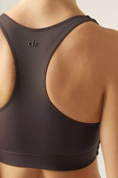 Brown Compact Sculpt Stretch Cotton Top, 5501_110F, large image number 3