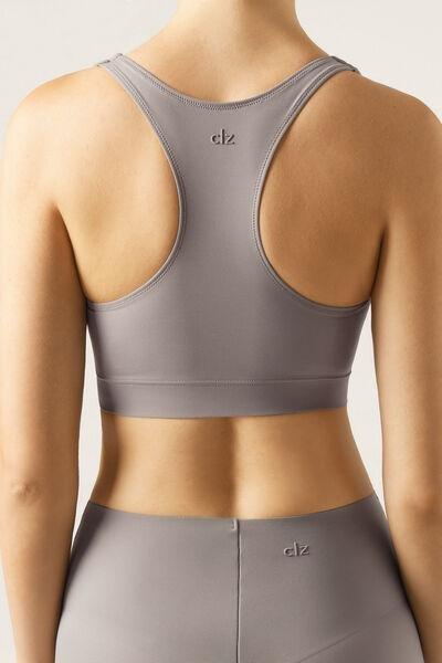 Brown Compact Sculpt Stretch Cotton Top, , large image number 2