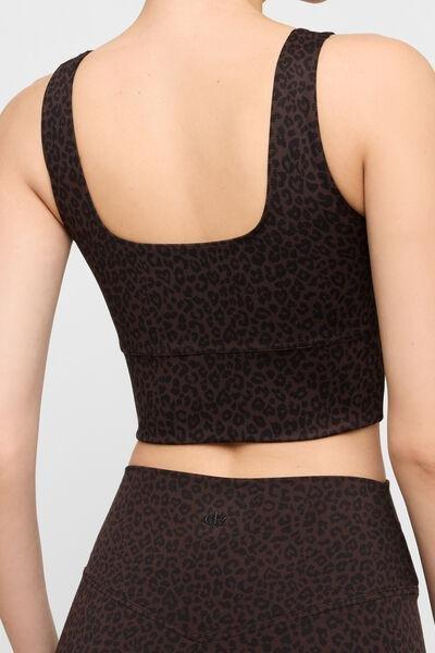 Brown Animal Print Soft Touch Top, 5501_209F, medium