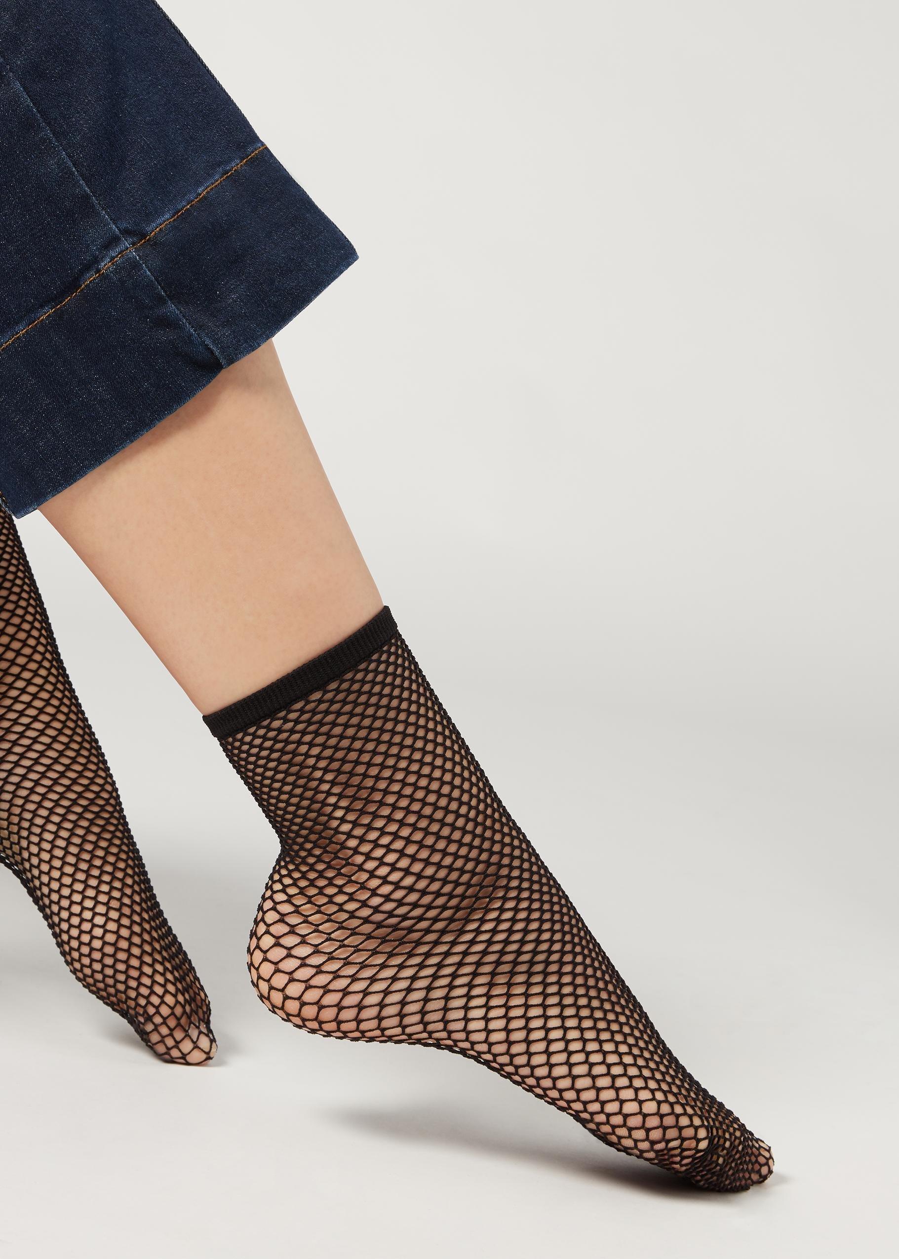 Black Fishnet Mesh Socks, Black Fishnet, large image number 0