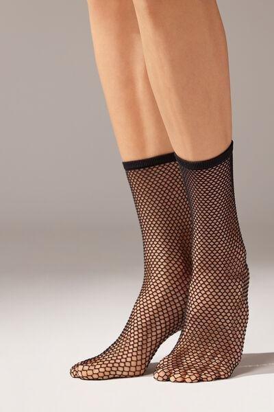 Black Fishnet Mesh Socks, Black Fishnet, large image number 3