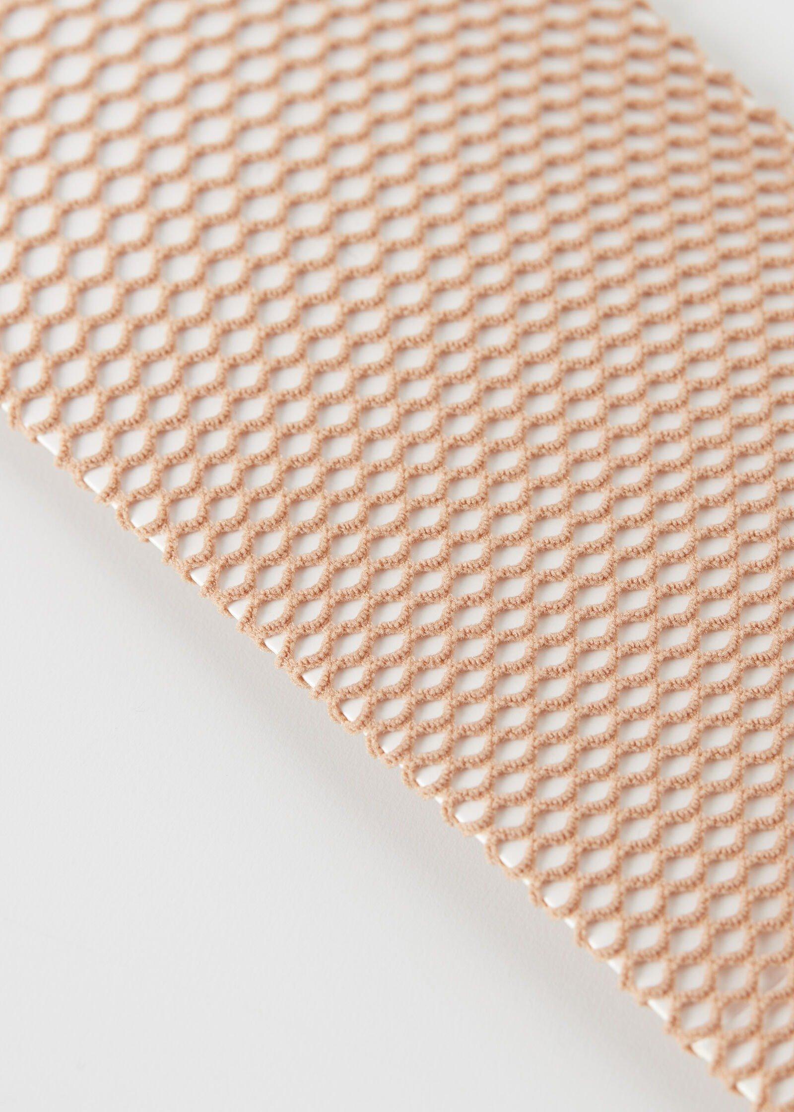 Beige Fishnet Mesh Socks, Natural Fishnet, large image number 2