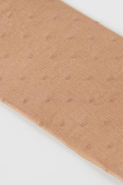 Beige Classic Patterned Socks, Natural Elixir Polka Dot, large image number 2