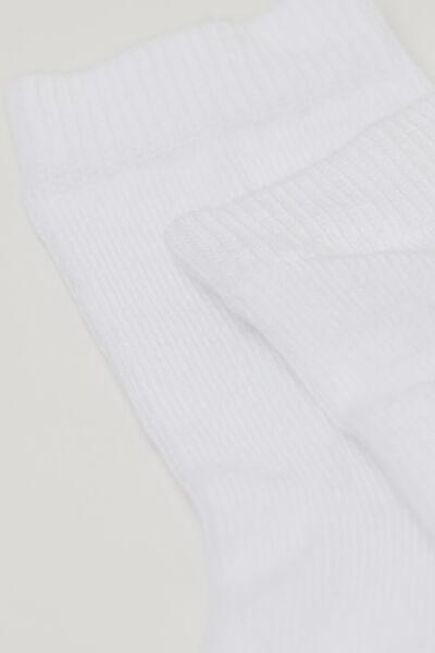 White Short Cotton Socks, Baby Unisex, White, medium