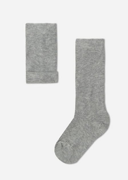 Calzedonia - Grey Fleece Long Soft Cotton Socks, Newborn