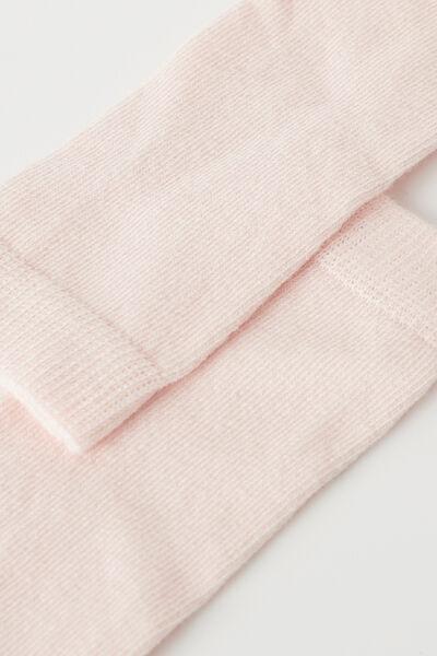 Pink Long Soft Cotton Socks, Kids Unisex, , large image number 0