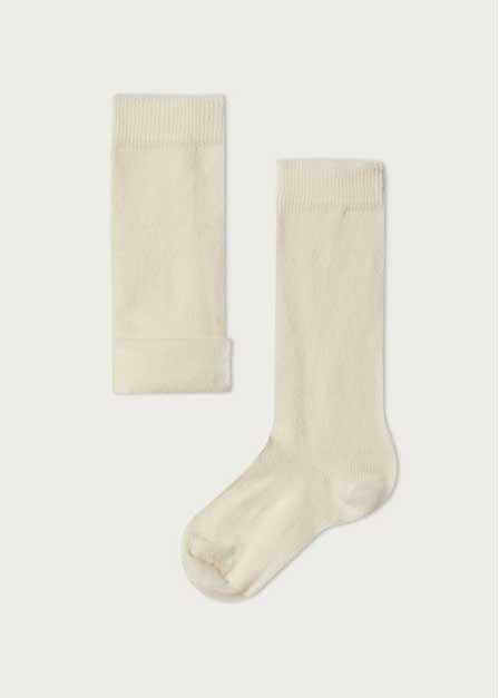 Calzedonia - Milk White Long Soft Cotton Socks, Newborn