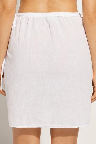 White Short Wraparound Sarong, , large image number 4