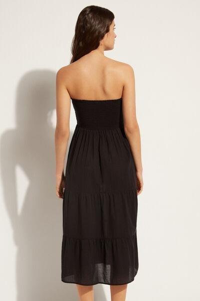 Black Cotton Skirt Dress, , large image number 2