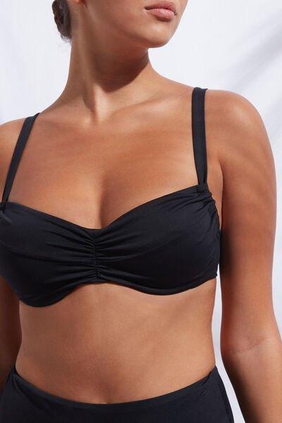 Black Non-Padded Balconette Indonesia Bikini Top, Women, , large image number 0