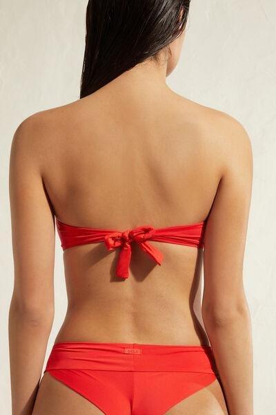 Red Padded Bandeau Bikini Top, , large image number 2
