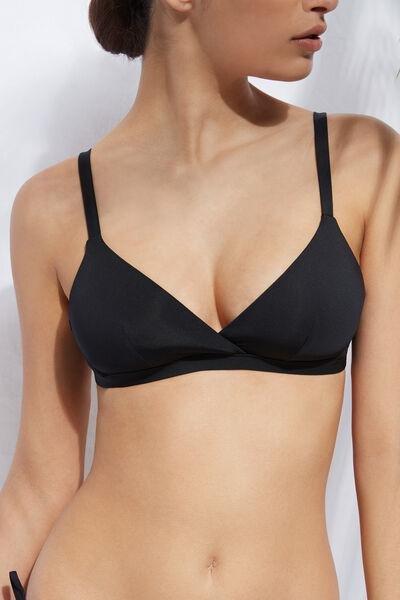 Black Padded Triangle Bikini Top Indonesia Eco, Women, , large image number 1