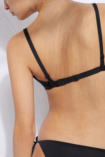 Black Padded Triangle Bikini Top Indonesia Eco, Women, , large image number 2