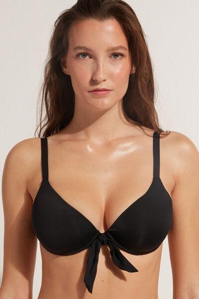 Black Padded Push-Up Bikini Top, , large image number 1