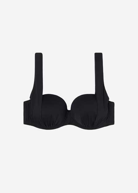 Black Lightly Padded Push-Up Indonesia Bikini Top, Women, , large image number 6