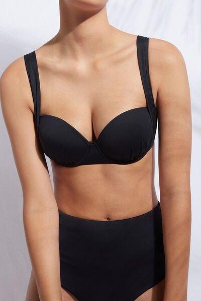 Black Lightly Padded Push-Up Bandeau Indonesia Bikini Top, Women, , large image number 0