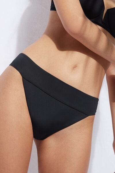 Black High-Waisted Brazilian Bikini Bottoms Eco, , large image number 0