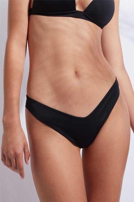 Black High-Leg Brazilian Bikini Bottoms, , large image number 0