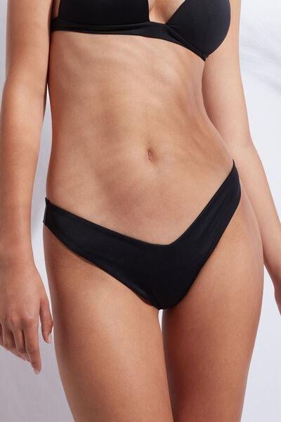 Black High-Leg Brazilian Bikini Bottoms, , large image number 3
