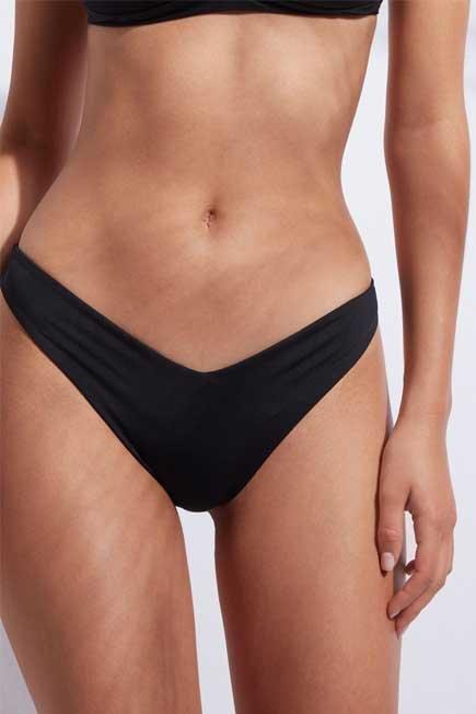 Black High-Leg Brazilian Bikini Bottoms, , large image number 4