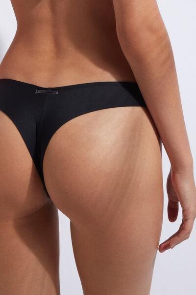 Calzedonia - Black High-Leg Brazilian Bikini Bottoms