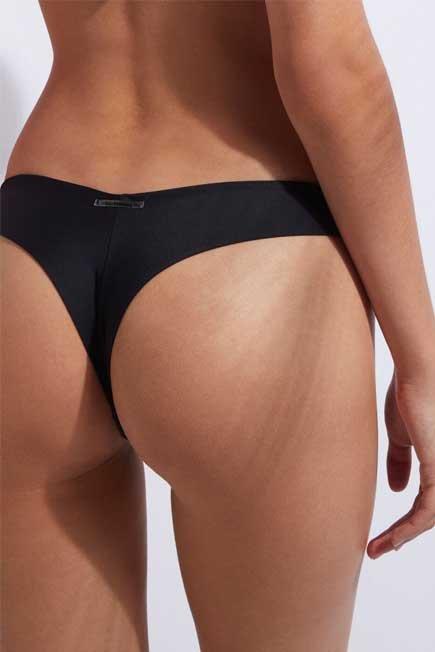 Black High-Leg Brazilian Bikini Bottoms, , large image number 6