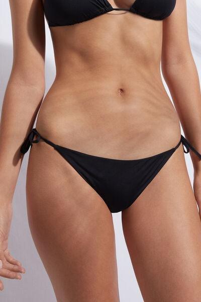 Black Indonesia Tie Bikini Bottoms, , large image number 1