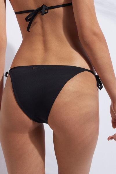 Black Indonesia Tie Bikini Bottoms, , large image number 2