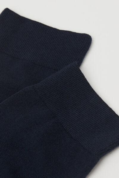 Blue Short Cashmere Socks, Blue, large image number 0