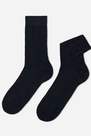 Blue Short Warm Cotton Socks, Men