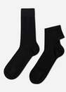Black Short Warm Cotton Socks, Men