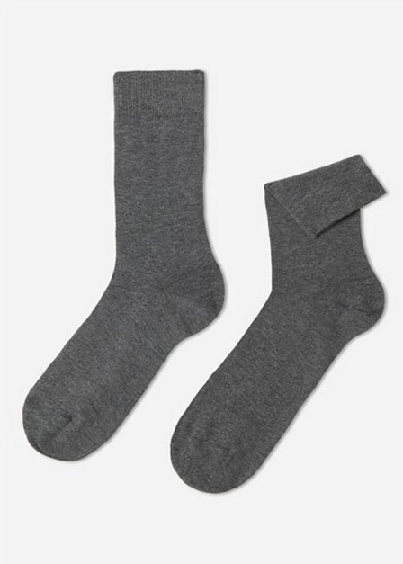 Calzedonia - Mid Grey Short Warm Cotton Socks, Men