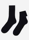 Blue Short Ribbed Socks