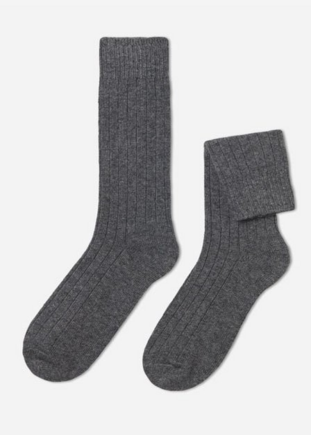 Calzedonia - Grey Short Ribbed Socks