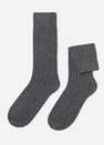 Grey Short Ribbed Socks