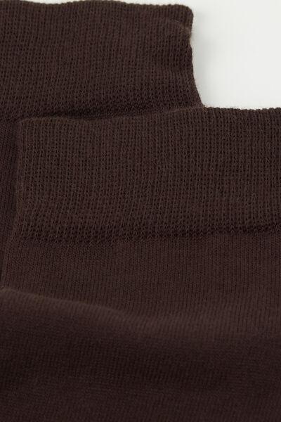 Brown Warm Cotton Short Socks, Brown, large image number 2