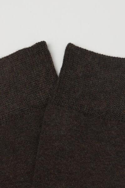 Brown Warm Cotton Short Socks, 5501_384D, large image number 0