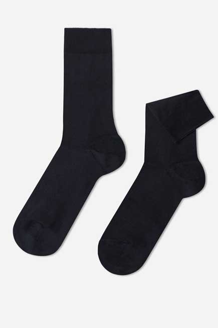 Calzedonia - Blue Short Stretch Cotton Socks, Men