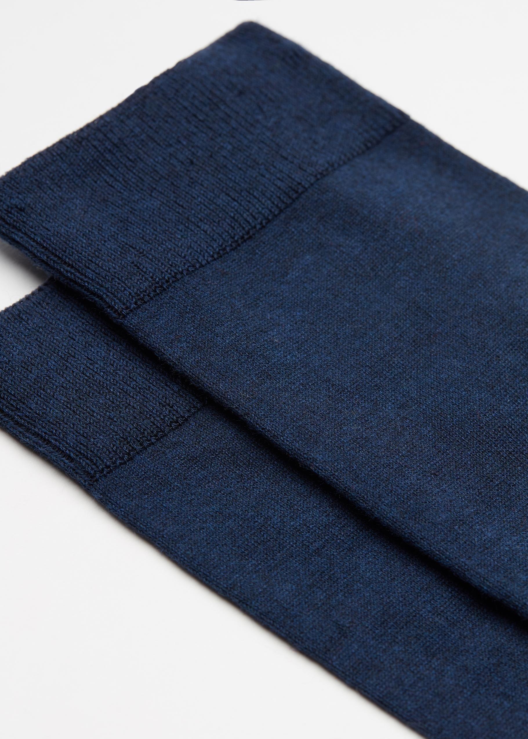 Denim Blue Short Stretch Cotton Socks ,Men, , large image number 0