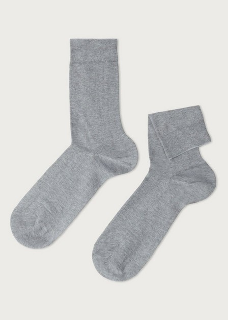 Calzedonia - Grey Short Stretch Cotton Socks